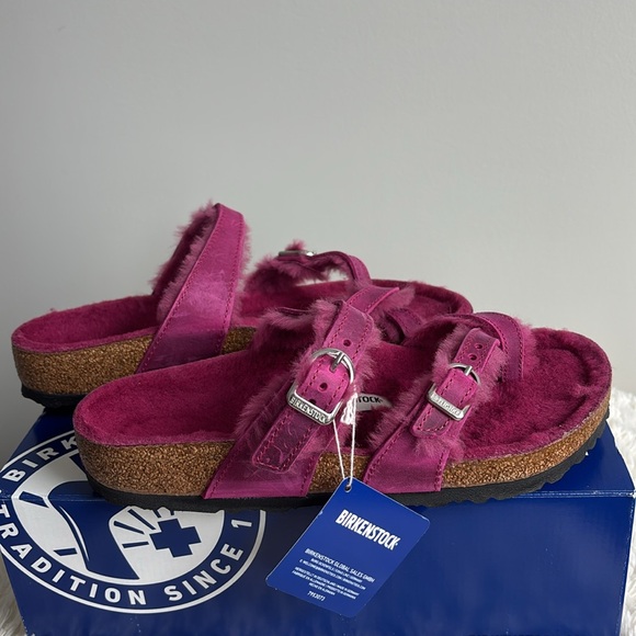 Birkenstock Mayari Genuine Shearling Sandals - Picture 2 of 15